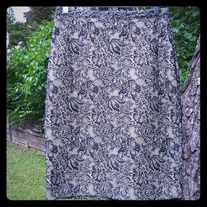 Lace pencil skirt